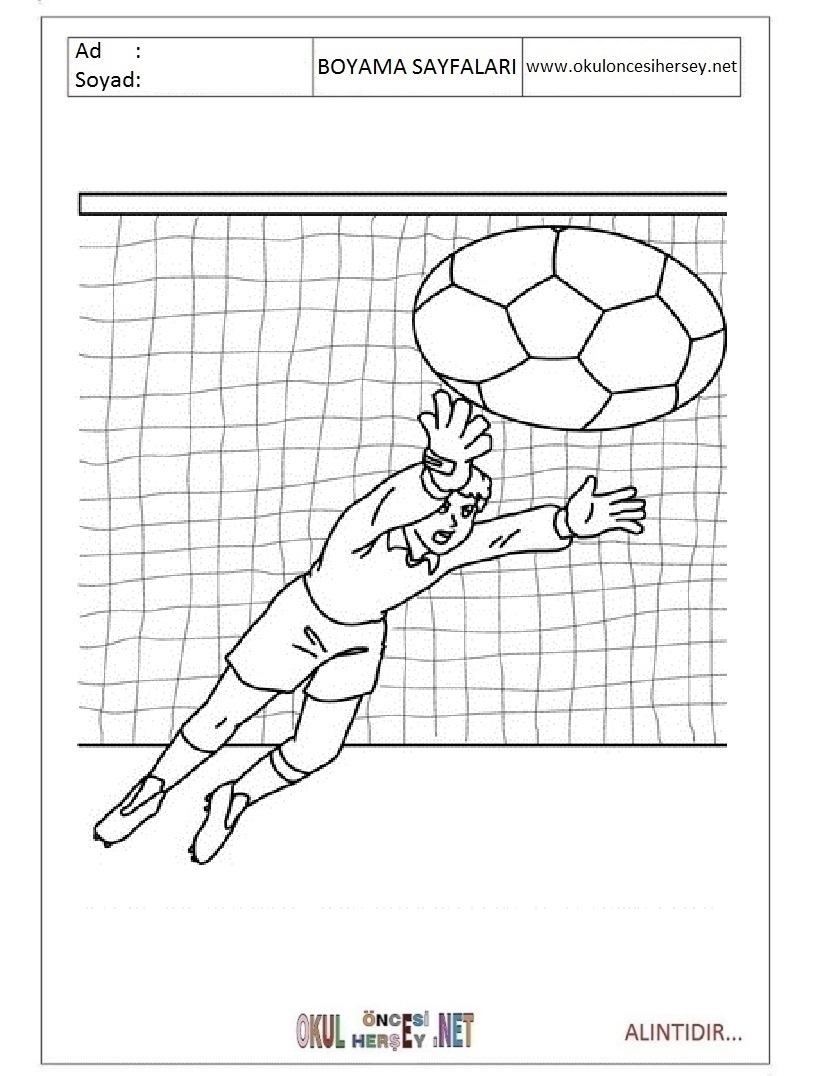 Futbol boyama sayfaları